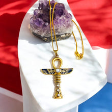 Load image into Gallery viewer, Gold Key Of Life Ankh Pendant Necklace