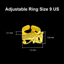 Load image into Gallery viewer, Gold Wadjet Eye Ring