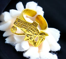 Load image into Gallery viewer, Gold Wadjet Eye Ring