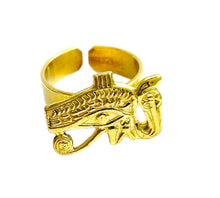 Load image into Gallery viewer, Gold Wadjet Eye Ring