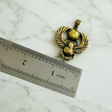 Load image into Gallery viewer, Gold Winged Royal Scarab Pendant Necklace