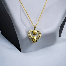 Load image into Gallery viewer, Gold Winged Royal Scarab Pendant Necklace