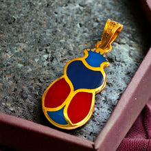 Load image into Gallery viewer, Colorful Dainty Scarab Gold Pendant Necklace