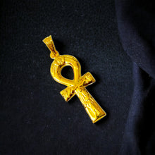 Load image into Gallery viewer, Gold Akhenaton Prayers Ankh Key Of Life Pendant Necklace