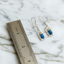 Load image into Gallery viewer, Silver Scarab Egyptian Earring