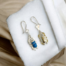 Load image into Gallery viewer, Silver Scarab Egyptian Earring