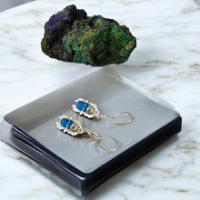 Load image into Gallery viewer, Silver Scarab Egyptian Earring