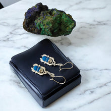 Load image into Gallery viewer, Silver Scarab Egyptian Earring