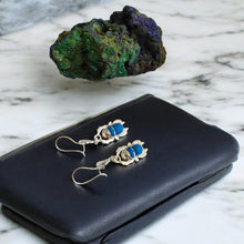 Load image into Gallery viewer, Silver Scarab Egyptian Earring