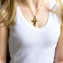 Load image into Gallery viewer, Winged Eye Ankh Pendant Necklace
