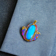 Load image into Gallery viewer, Gold Amazing Opal Lotus Flower Pendant Necklace