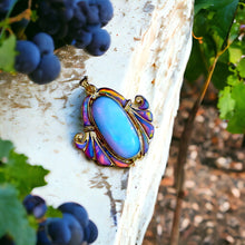 Load image into Gallery viewer, Gold Amazing Opal Lotus Flower Pendant Necklace