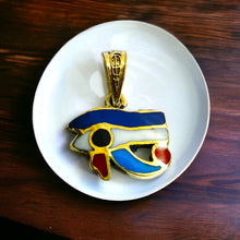Load image into Gallery viewer, Small Eye of Horus Gold Pendant
