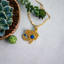 Load image into Gallery viewer, Sparkle Eye Of horus Gold Pendant