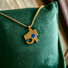 Load image into Gallery viewer, Sparkle Eye Of horus Gold Pendant