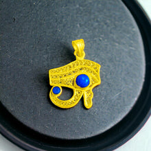 Load image into Gallery viewer, Sparkle Eye Of horus Gold Pendant