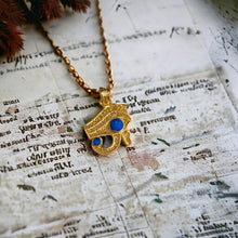 Load image into Gallery viewer, Sparkle Eye Of horus Gold Pendant