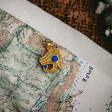 Load image into Gallery viewer, Sparkle Eye Of horus Gold Pendant