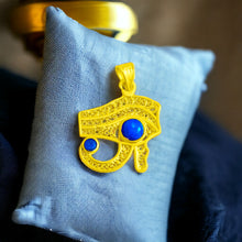Load image into Gallery viewer, Sparkle Eye Of horus Gold Pendant