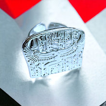 Load image into Gallery viewer, Goddess Isis Adjustable Silver Ring