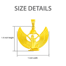 Load image into Gallery viewer, Winged Goddess Isis Gold Pendant Necklace