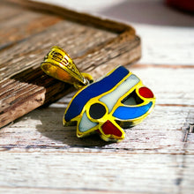 Load image into Gallery viewer, Small Eye of Horus Gold Pendant