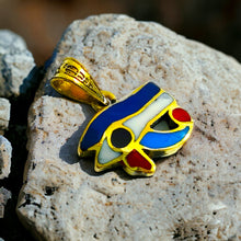 Load image into Gallery viewer, Small Eye of Horus Gold Pendant