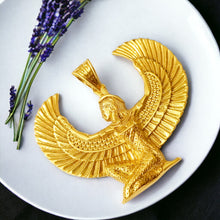 Load image into Gallery viewer, Winged Goddess Maat Gold Pendant