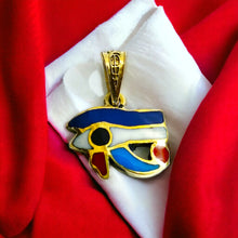 Load image into Gallery viewer, Small Eye of Horus Gold Pendant