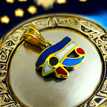 Load image into Gallery viewer, Small Eye of Horus Gold Pendant