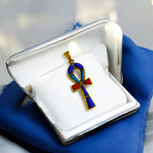 Load image into Gallery viewer, Gold Key Of Life Ankh Pendant Necklace