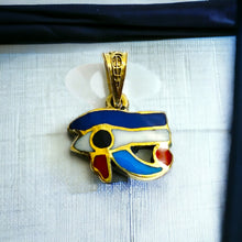 Load image into Gallery viewer, Small Eye of Horus Gold Pendant