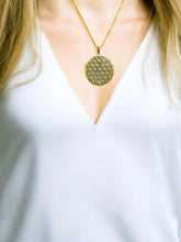 Load image into Gallery viewer, Flower of Life Key Of life Gold Pendant Necklace