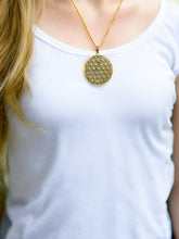 Load image into Gallery viewer, Flower of Life Key Of life Gold Pendant Necklace