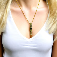 Load image into Gallery viewer, Gold Goddess Sekhmet Pendant