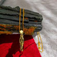 Load image into Gallery viewer, Gold Goddess Sekhmet Pendant