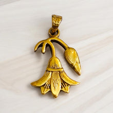 Load image into Gallery viewer, Dainty Small Lotus Flower Gold Pendant Necklace