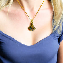Load image into Gallery viewer, Gold Lotus Flower Pendant Necklace