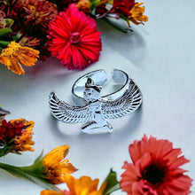 Load image into Gallery viewer, Goddess Maat Adjustable Silver Ring