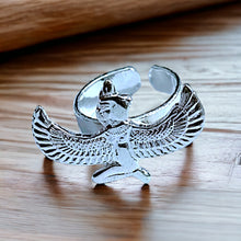 Load image into Gallery viewer, Goddess Maat Adjustable Silver Ring