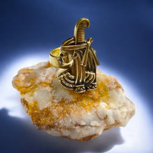 Load image into Gallery viewer, Gold Goddess Maat Ring