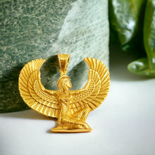 Load image into Gallery viewer, Winged Goddess Maat Gold Pendant