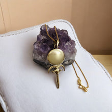Load image into Gallery viewer, Goddess Hathor's Mirror Gold Pendant Necklace