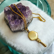 Load image into Gallery viewer, Goddess Hathor's Mirror Gold Pendant Necklace