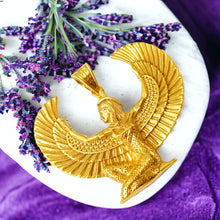 Load image into Gallery viewer, Winged Goddess Maat Gold Pendant