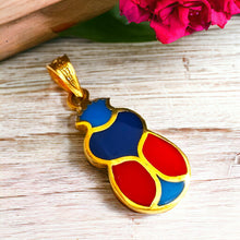 Load image into Gallery viewer, Colorful Dainty Scarab Gold Pendant Necklace