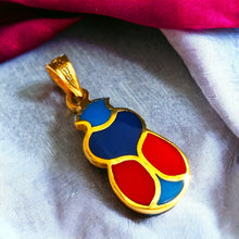 Load image into Gallery viewer, Colorful Dainty Scarab Gold Pendant Necklace