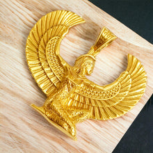 Load image into Gallery viewer, Winged Goddess Maat Gold Pendant