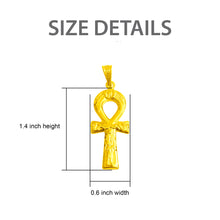 Load image into Gallery viewer, Gold Akhenaton Prayers Ankh Key Of Life Pendant Necklace