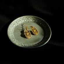 Load image into Gallery viewer, Gold Scarab Egyptian Earring